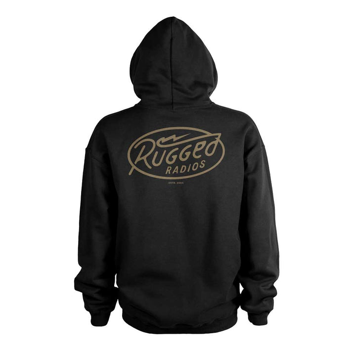Rugged Radios BOLT Pullover Hoodie - Black - XXL