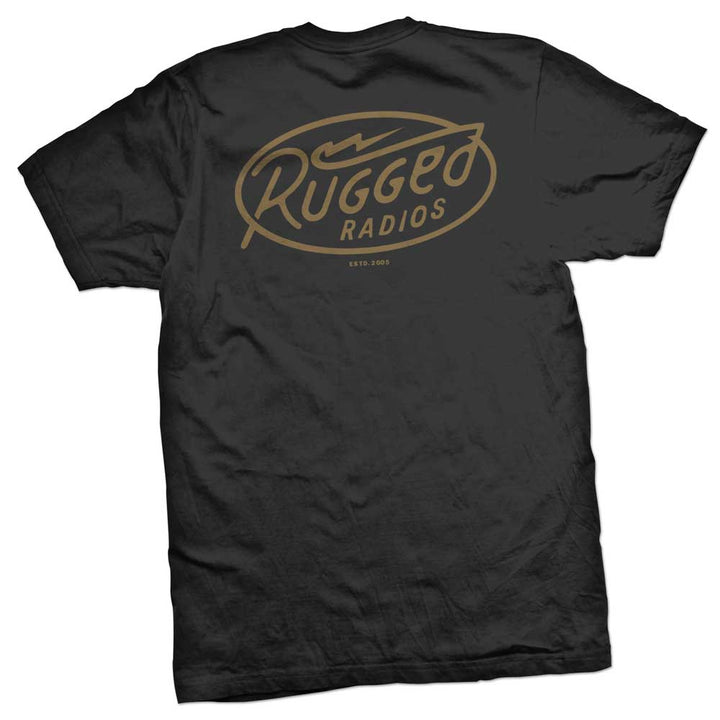 Rugged Radios BOLT T-Shirt - Black - Extra Large