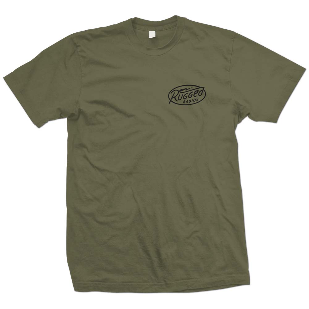 Rugged Radios BOLT T-Shirt - Green - Extra Large