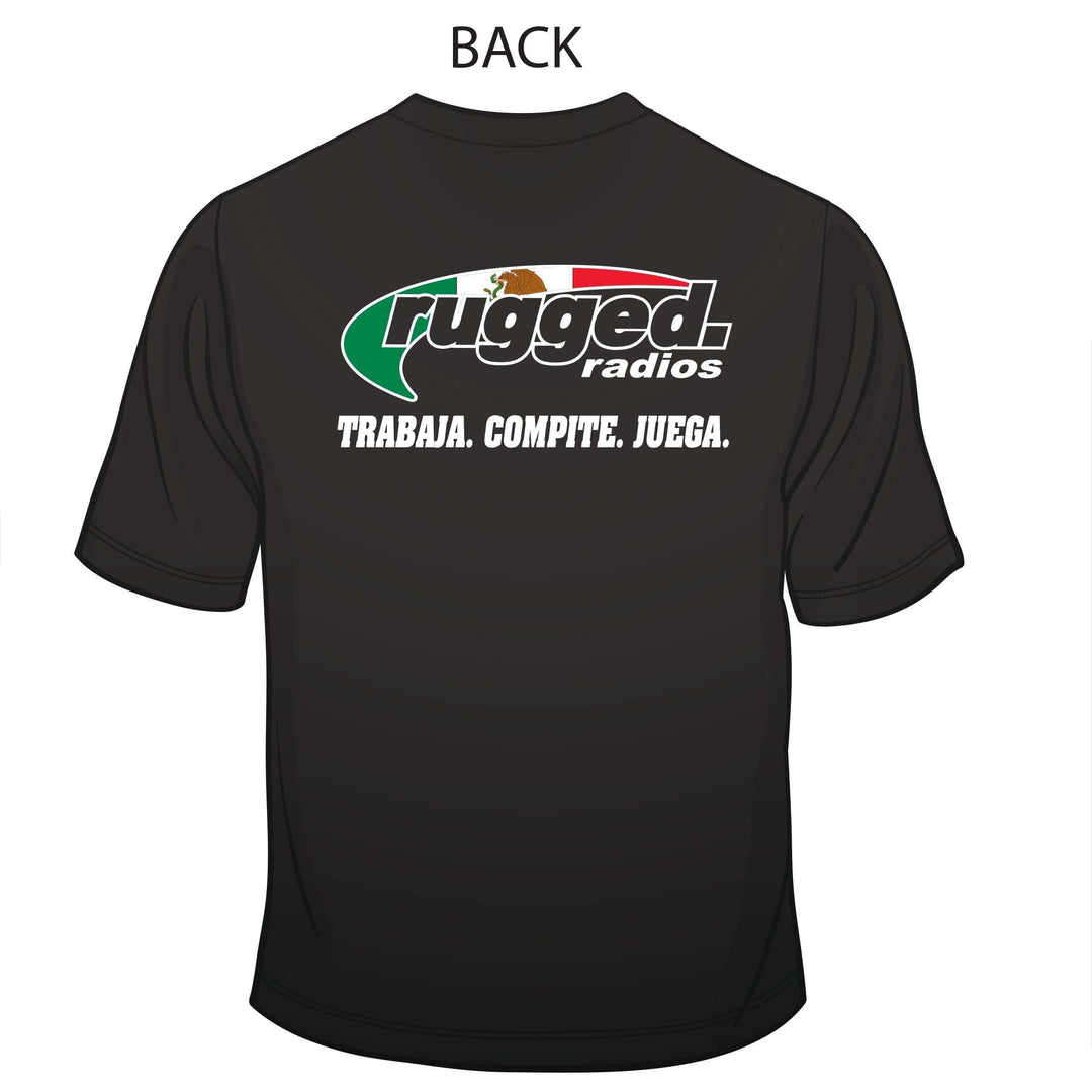 Rugged Radios MEXICAN FLAG T-Shirt - Black - Extra Large