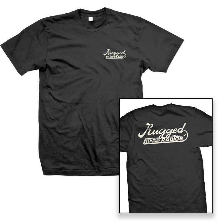 Rugged Radios SCRIPT T-Shirt - Black - XXL