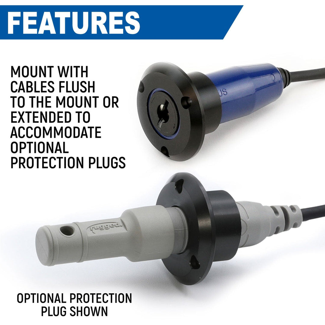 Single Headset / Helmet Jack Flush Mount - STX Stereo
