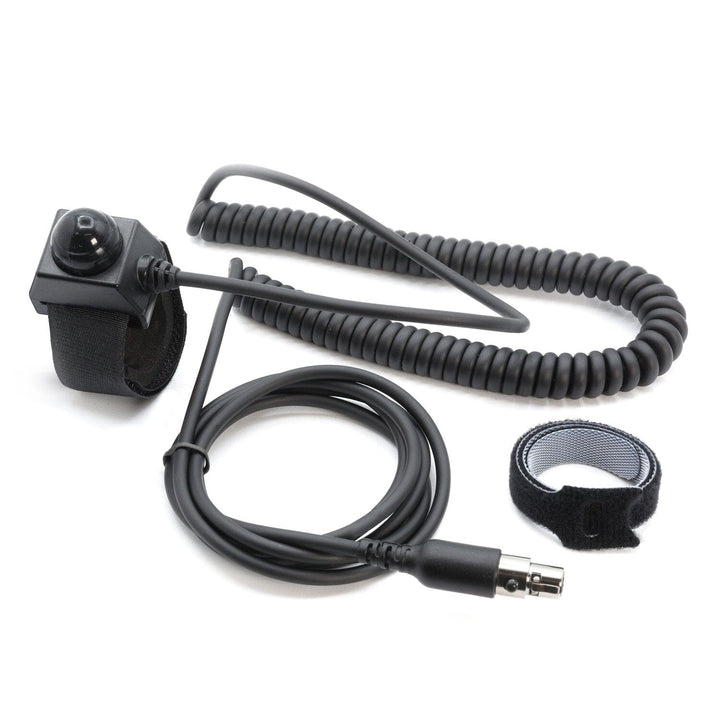 Velcro Mount Push to Talk (PTT) Buttons for Intercoms - Passenger PTT - Straight Cord