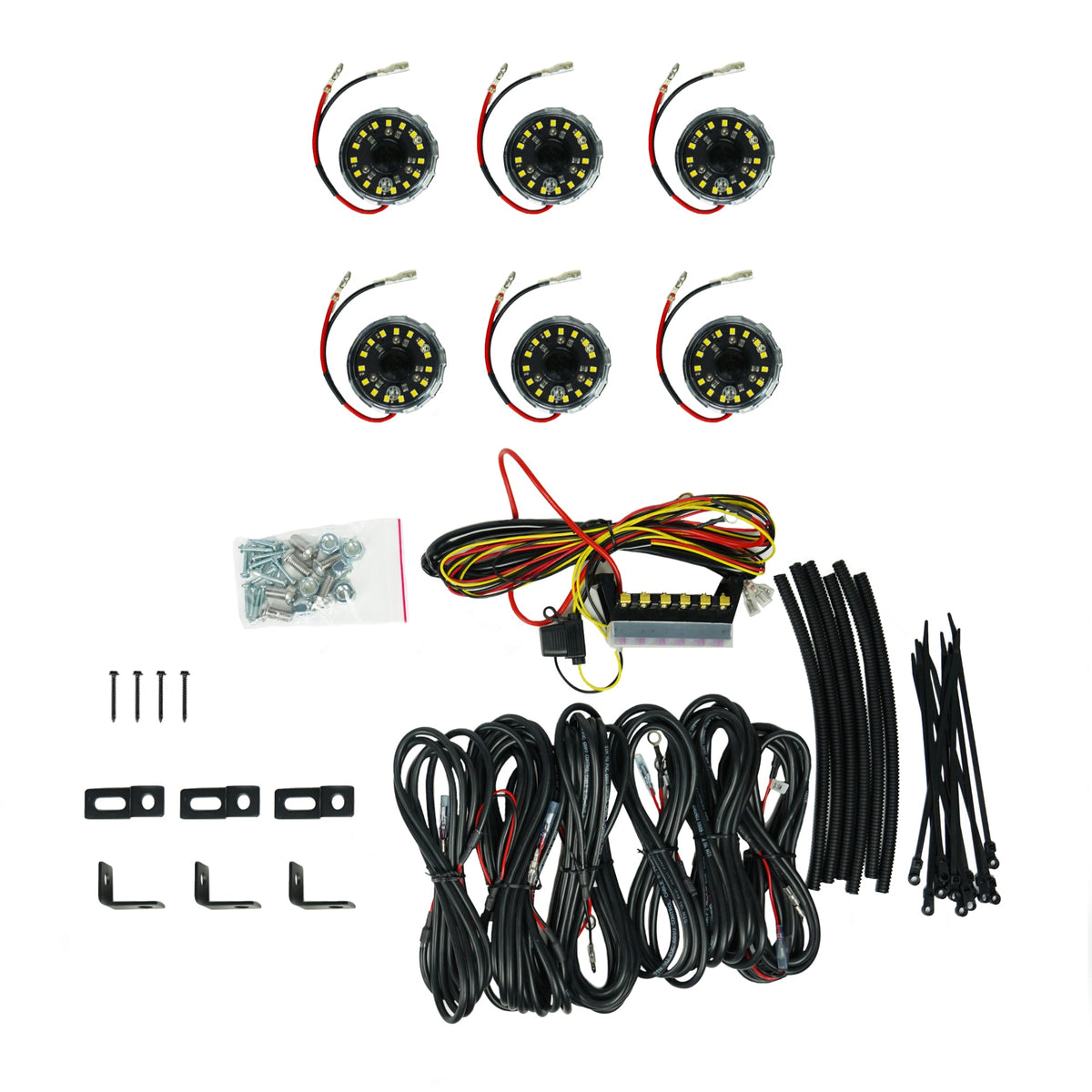 Cyclone V2 LED - Rock Light - 6-Light System - Clear - 5W Flood Beam - #91040