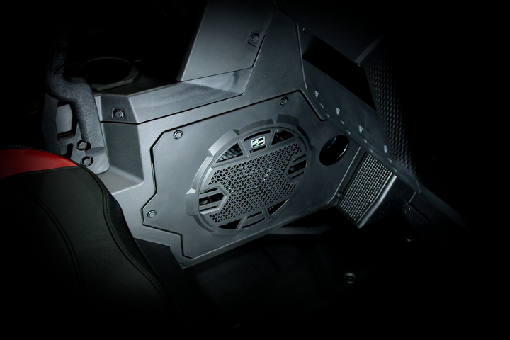 MTX Audio subwoofer installed in a vehicle interior panel