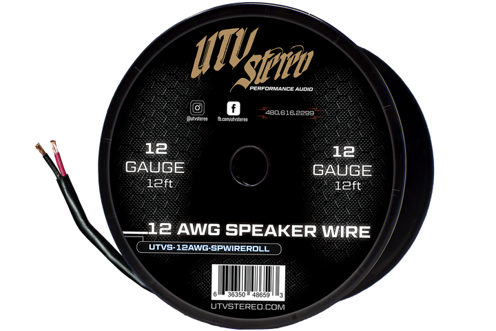 UTV Stereo 12 gauge 12 foot speaker wire spool