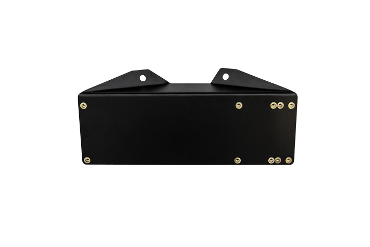 UTV Stereo black metal mounting bracket with pre-drilled holes