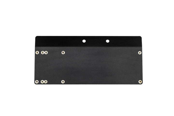 UTV Stereo black metal mounting plate with predrilled holes