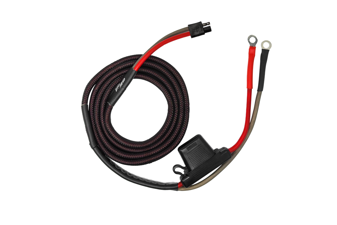 UTV Stereo power cable with inline fuse and ring terminals