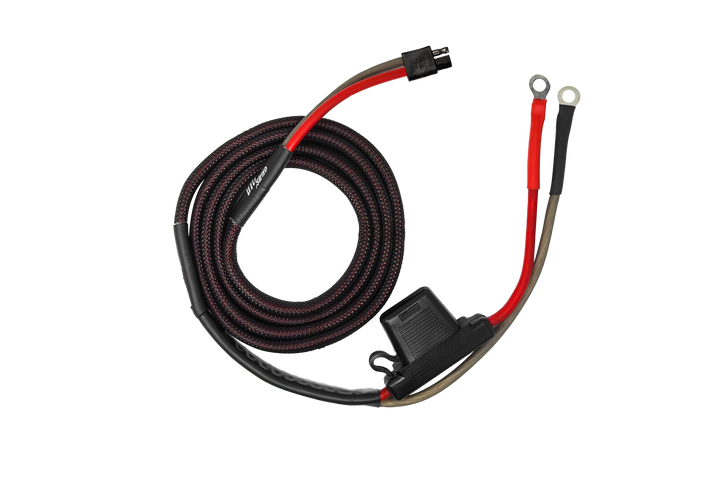 UTV Stereo power cable with inline fuse and ring terminals