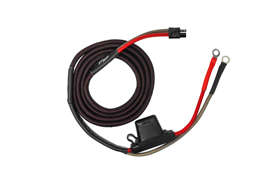 UTV Stereo power cable with inline fuse and ring terminals
