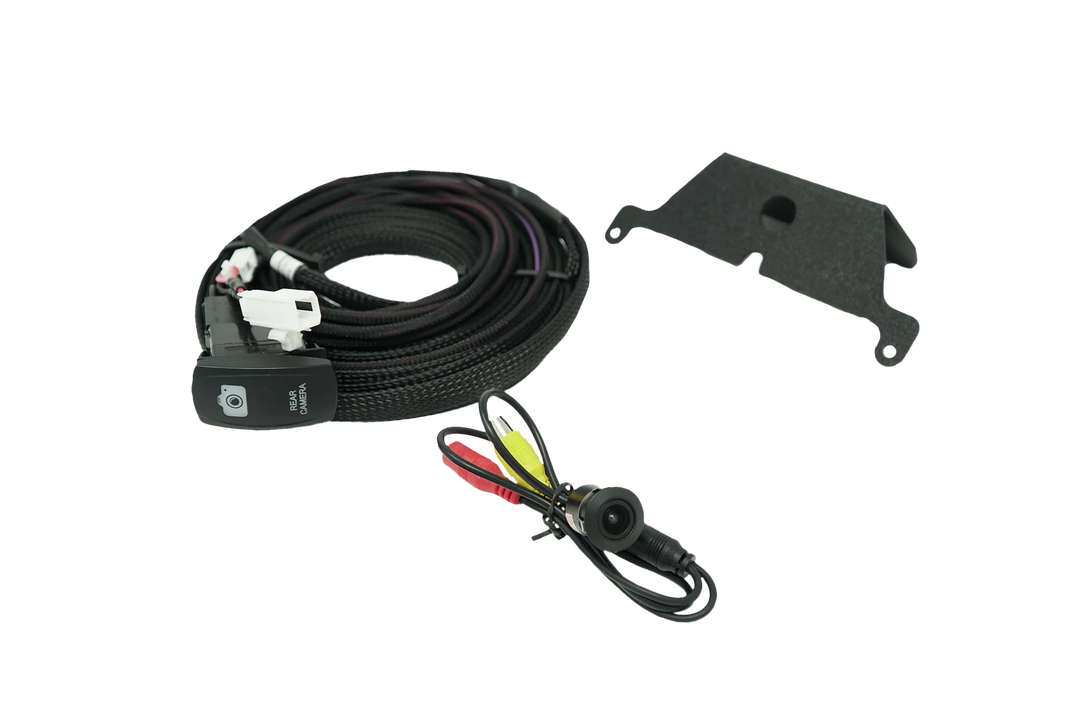 UTV Stereo rear camera kit with wiring harness switch and mounting bracket