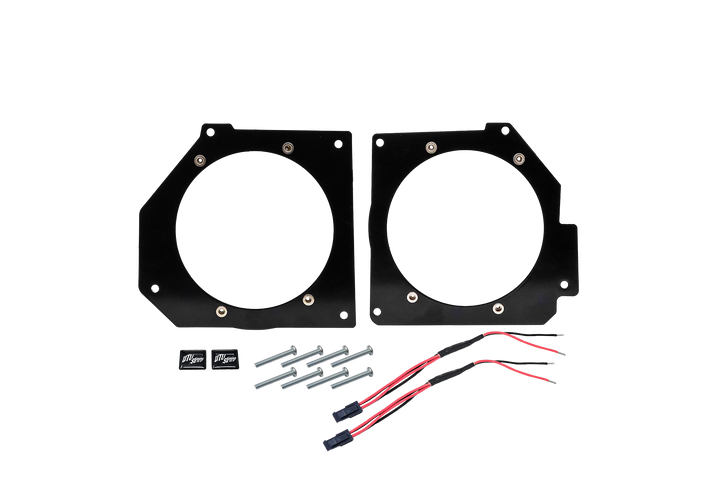UTV Stereo speaker mounting plates with hardware and wiring harnesses