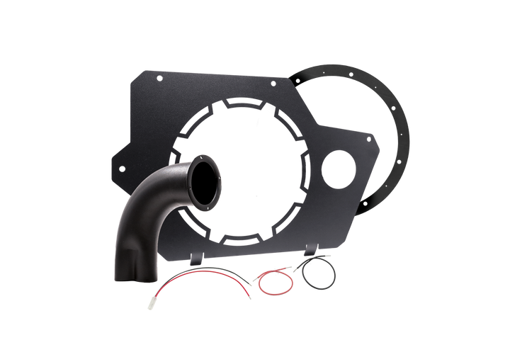 UTV Stereo speaker mounting plate with port tube and wiring harness