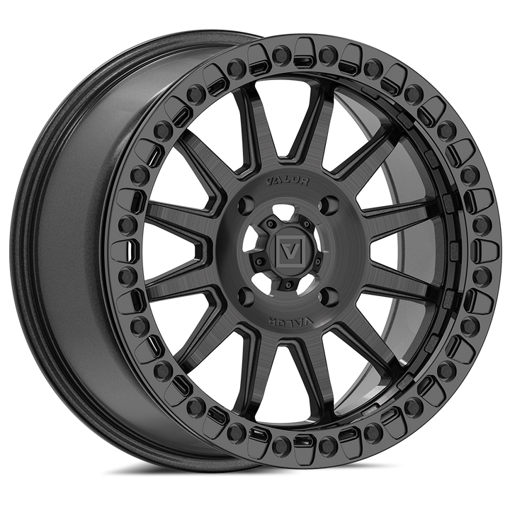 V09 Brushed Charcoal UTV Beadlock - Valor Offroad