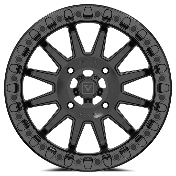 V09 Brushed Charcoal UTV Beadlock - Valor Offroad