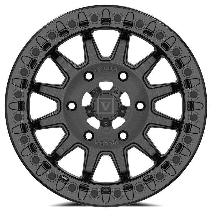 V09 Brushed Charcoal UTV Beadlock - Valor Offroad