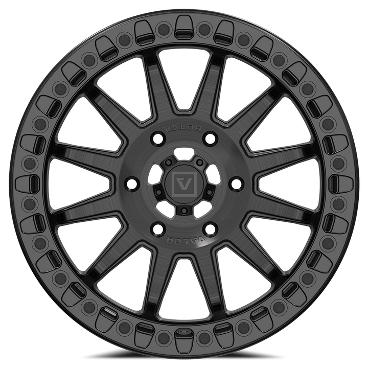 V09 Brushed Charcoal UTV Beadlock - Valor Offroad
