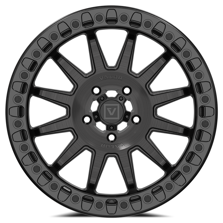 V09 Brushed Charcoal UTV Beadlock - Valor Offroad