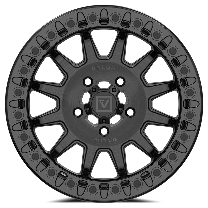 V09 Brushed Charcoal UTV Beadlock - Valor Offroad