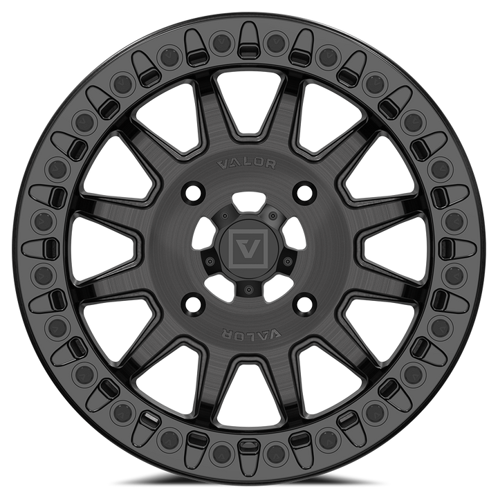 V09 Brushed Charcoal UTV Beadlock - Valor Offroad