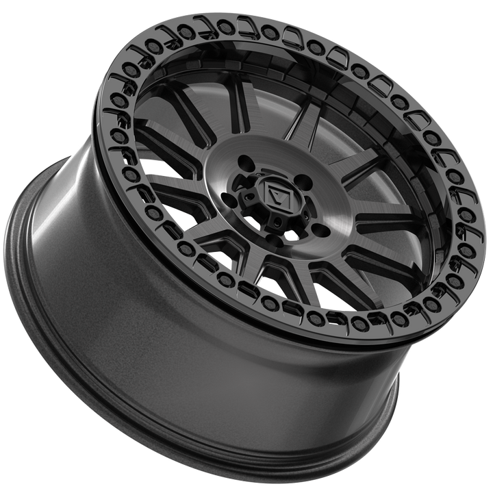 V09 Brushed Charcoal UTV Beadlock - Valor Offroad