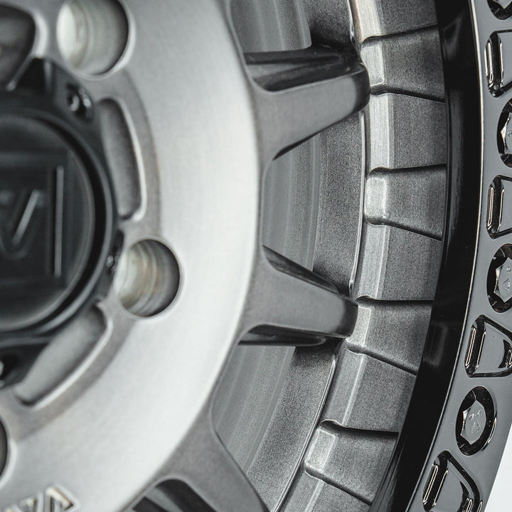 V09 Brushed Charcoal UTV Beadlock - Valor Offroad