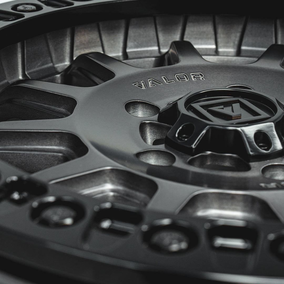 V09 Brushed Charcoal UTV Beadlock - Valor Offroad
