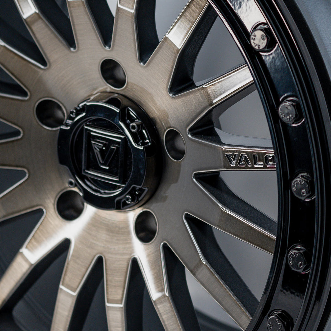 V06 Brushed Gunmetal UTV Beadlock - Valor Offroad