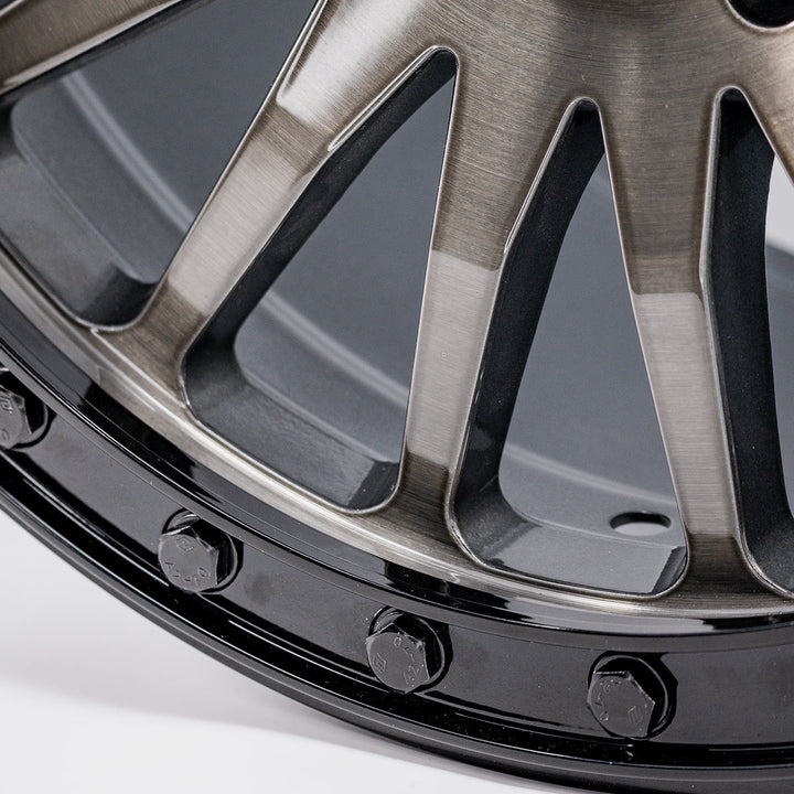 V06 Brushed Gunmetal UTV Beadlock - Valor Offroad