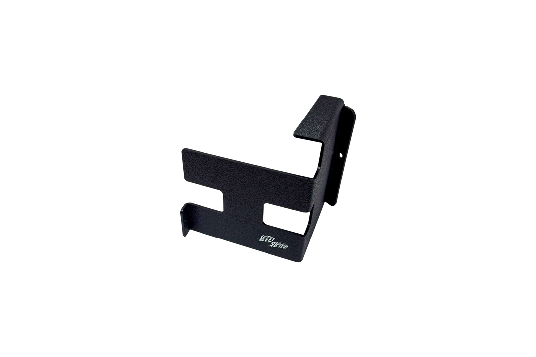Black metal UTV Stereo mounting bracket