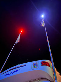 Complete RGB Color Chasing Camp Locator Kit (flag pole, mount, whip & harness)